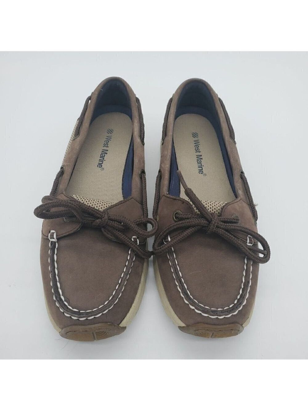 sperry West Marine Performance Low Boat Shoes Brown Leather Size 6.5 M - Picture 2 of 8